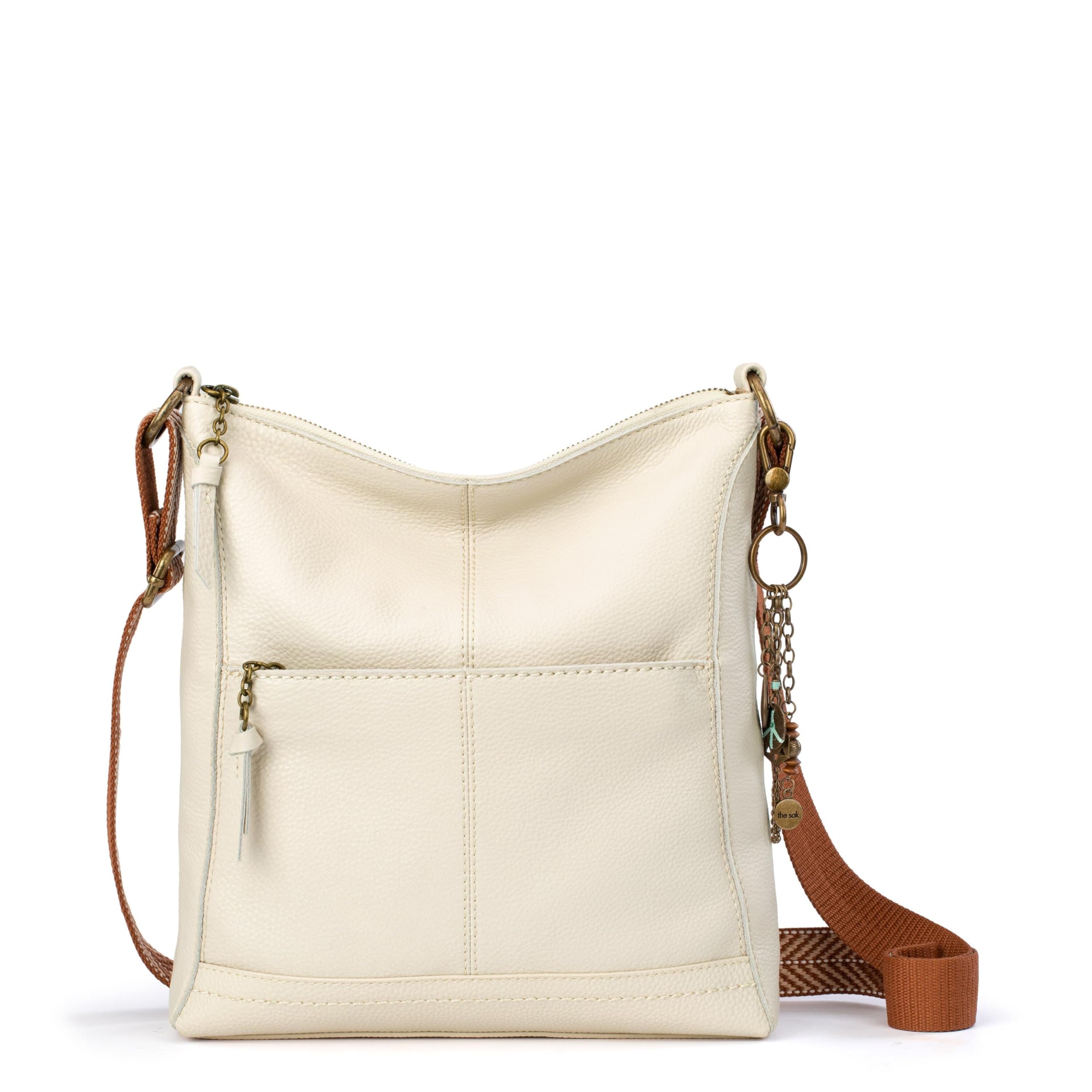 Lucia Leather Crossbody Purse, Zipper Closure with Adjustable Strap
