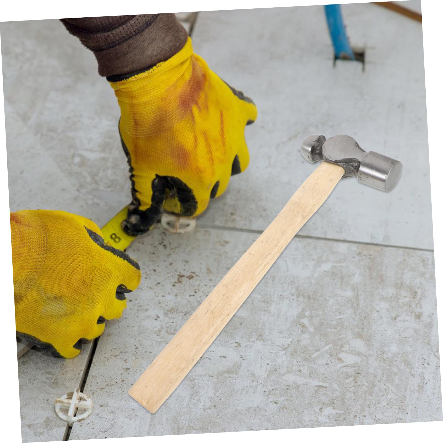 Uonlytech Martillo de Encofrador con Mango de Madera Cabeza Redonda de Resistente Herramienta Robusta para Carpintería y Bricolaje Doméstico
