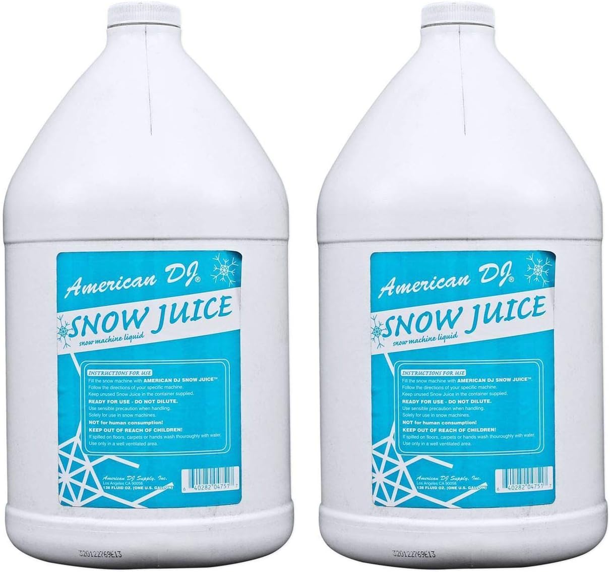 (2) American DJ Snow Gal Gallon of Snow Fluid for Snow Flurry Machine