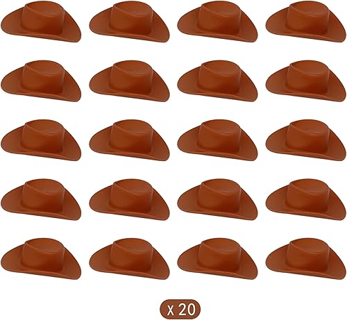 Miniatura 7 de 24 piezas My First Redeo Cupcake Toppers 4 Formas Glitter Brown Cowboy Hat One Boots Cupcake Picks para temática occidental Baby Shower Primer