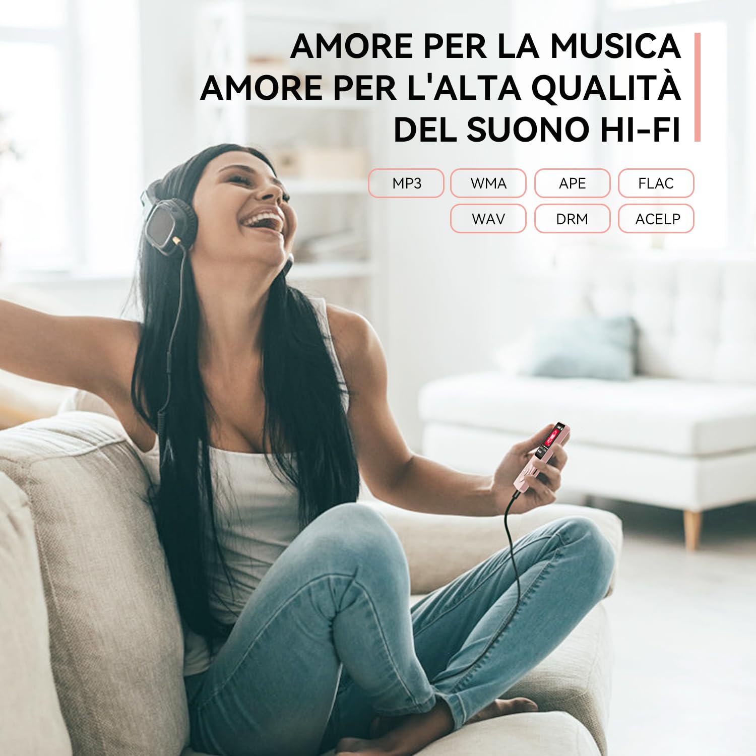AGPTEK Lettore MP3 32GB, Bluetooth 5.3, Lettore Musicale HiFi senza Perdite