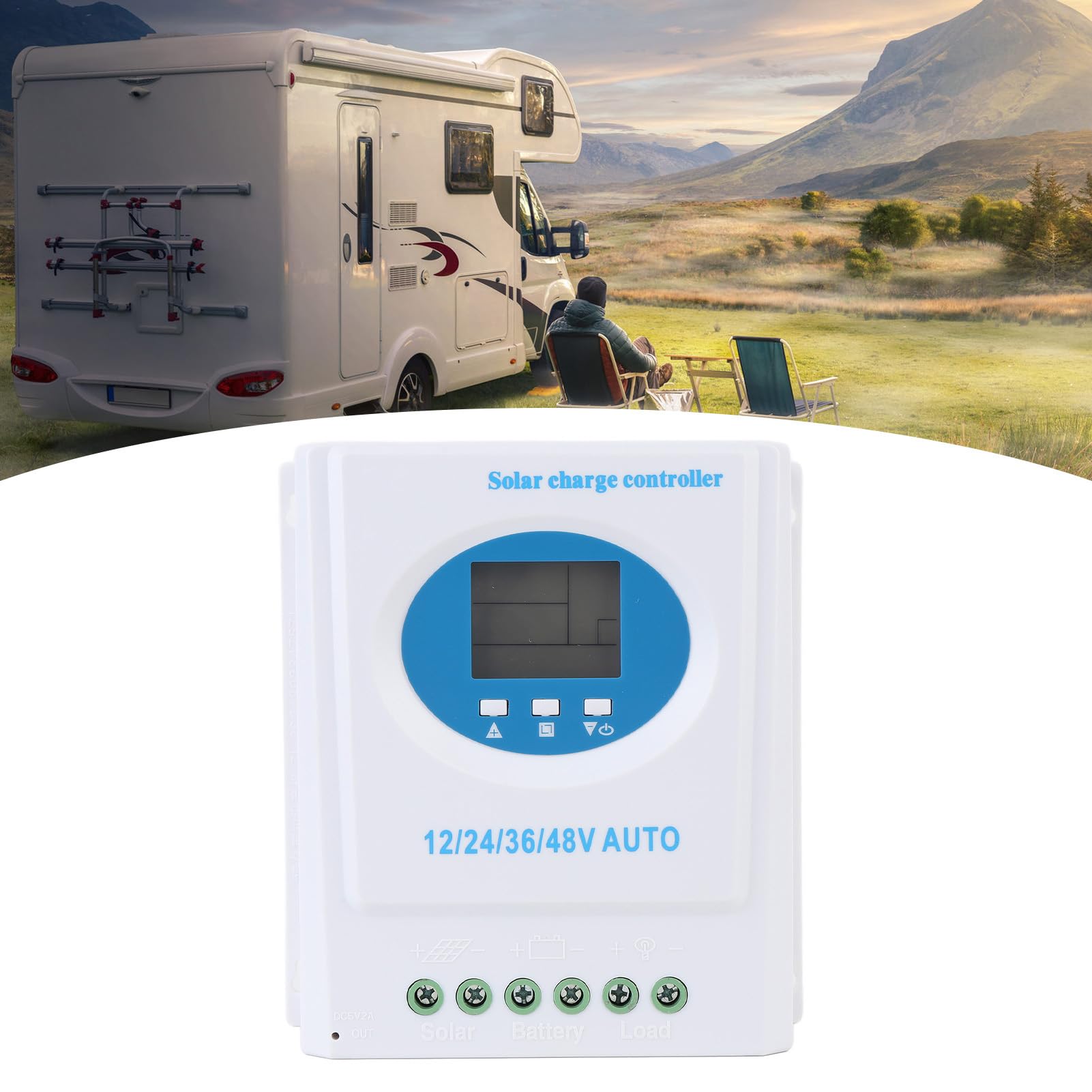 Controlador de carga solar MPPT con conversión de alta eficiencia para autocaravanas y yates marinos, 12 V, 24 V, 36, 48 (100 A)
