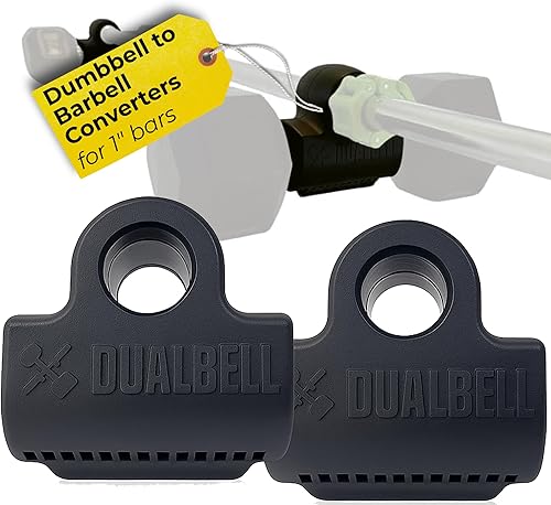 Miniatura 10 de Par para adaptadores de barra de 1 pulgada para mancuernas a barra de barra - Conecta mancuernas a barra de diámetro estándar de 1 pulgada - adapta