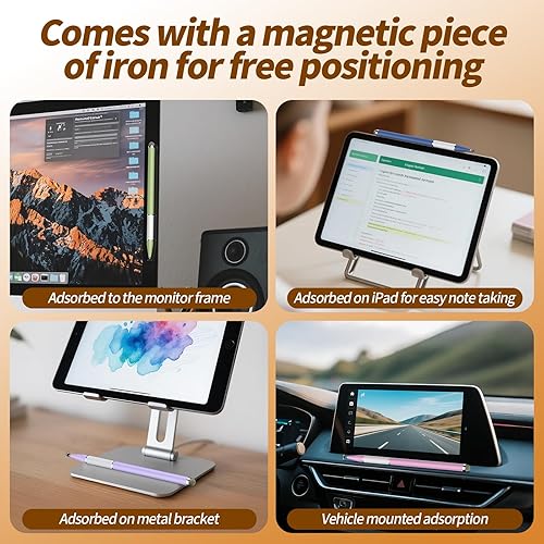 Miniatura 9 de Bopomofo Lápiz Stylus para Pantalla Táctil, 5 PCS Lápiz Stylus Magnético 2-en-1 de Alta Sensibilidad y Precisión, Diseño de Cuerpo de Lápiz