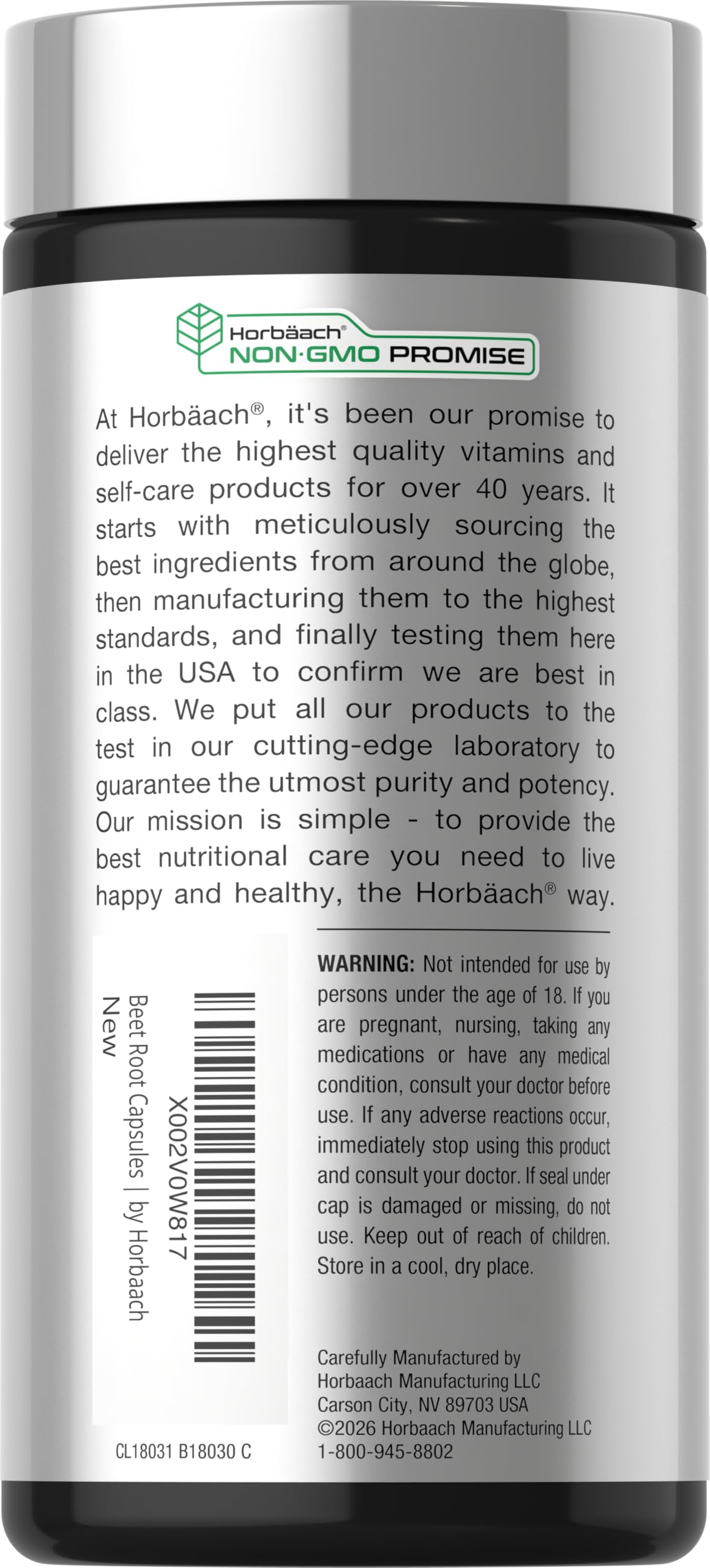 Horbäach Beet Root Powder Capsules | 320 Pills — Amazon image 3