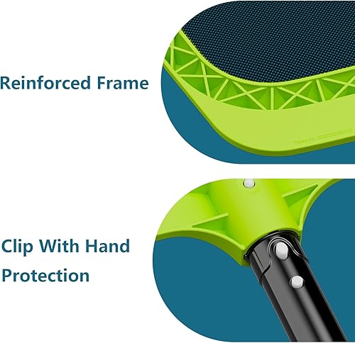 Miniatura 5 de Sepetrel Red de desnatador de piscina  Red profesional de nailon reforzado de nailon para rastrillo de hojas planas, para estanque de spa, piscina,