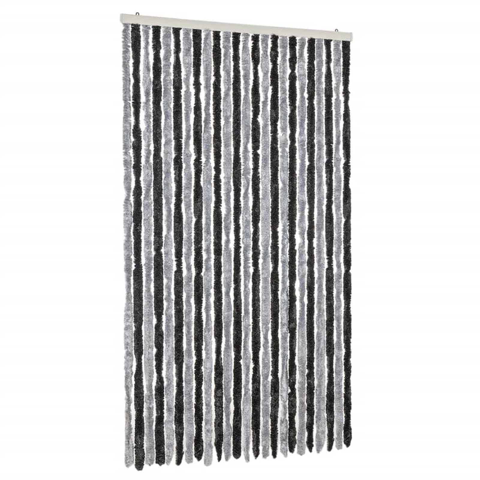 ZEYUAN Tenda Antimosche Grigia e Nera 100x230 cm in Ciniglia,Tenda Antimosche per Finestre e Porte Leggera Resistente all'Acqua Silenziosa Zanzariera Antiisetti-377331
