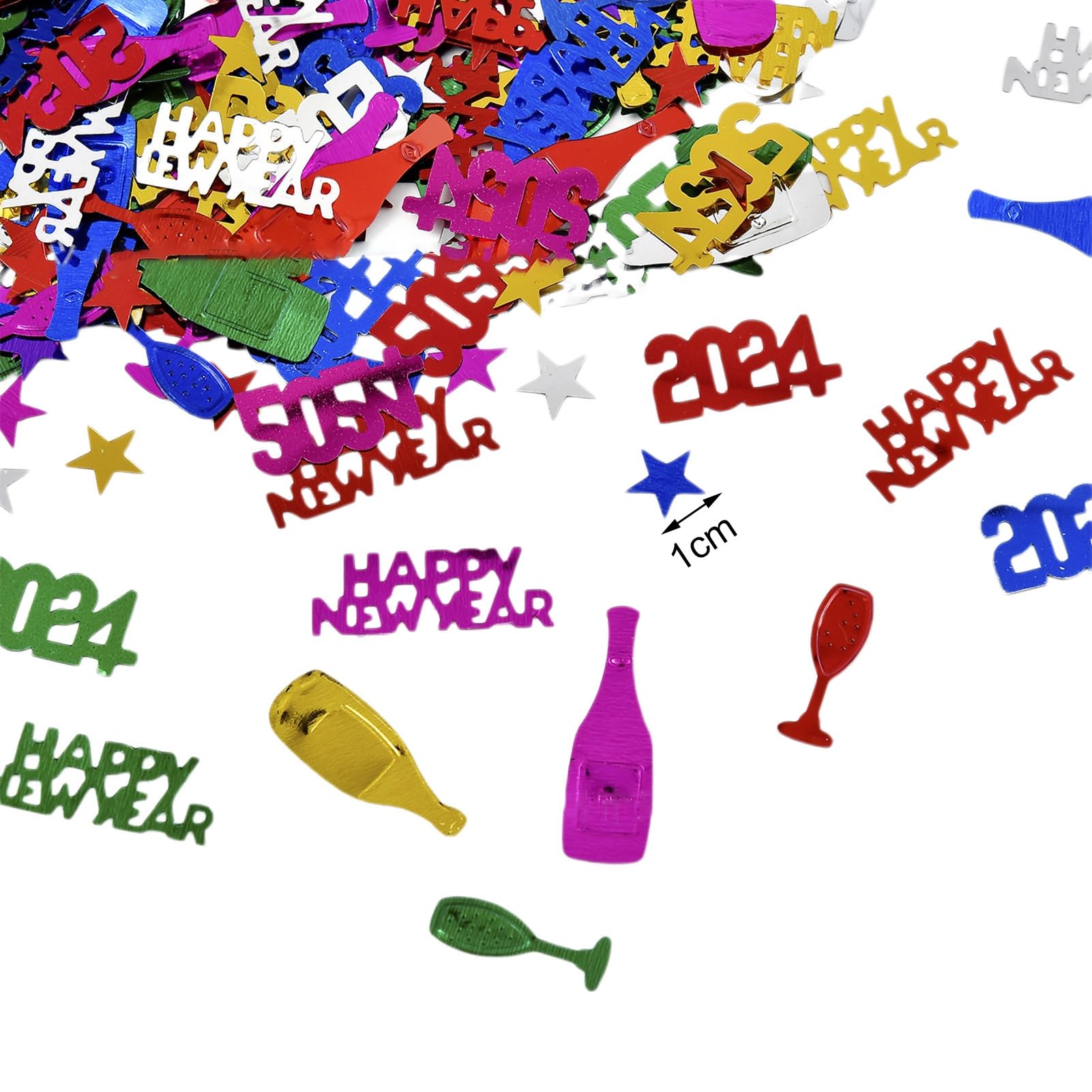 2024 Konfetti Für Abschluss & Party – 50 Ml, Glitzernd, In Schwarz, Gold, Silber Oder Mix