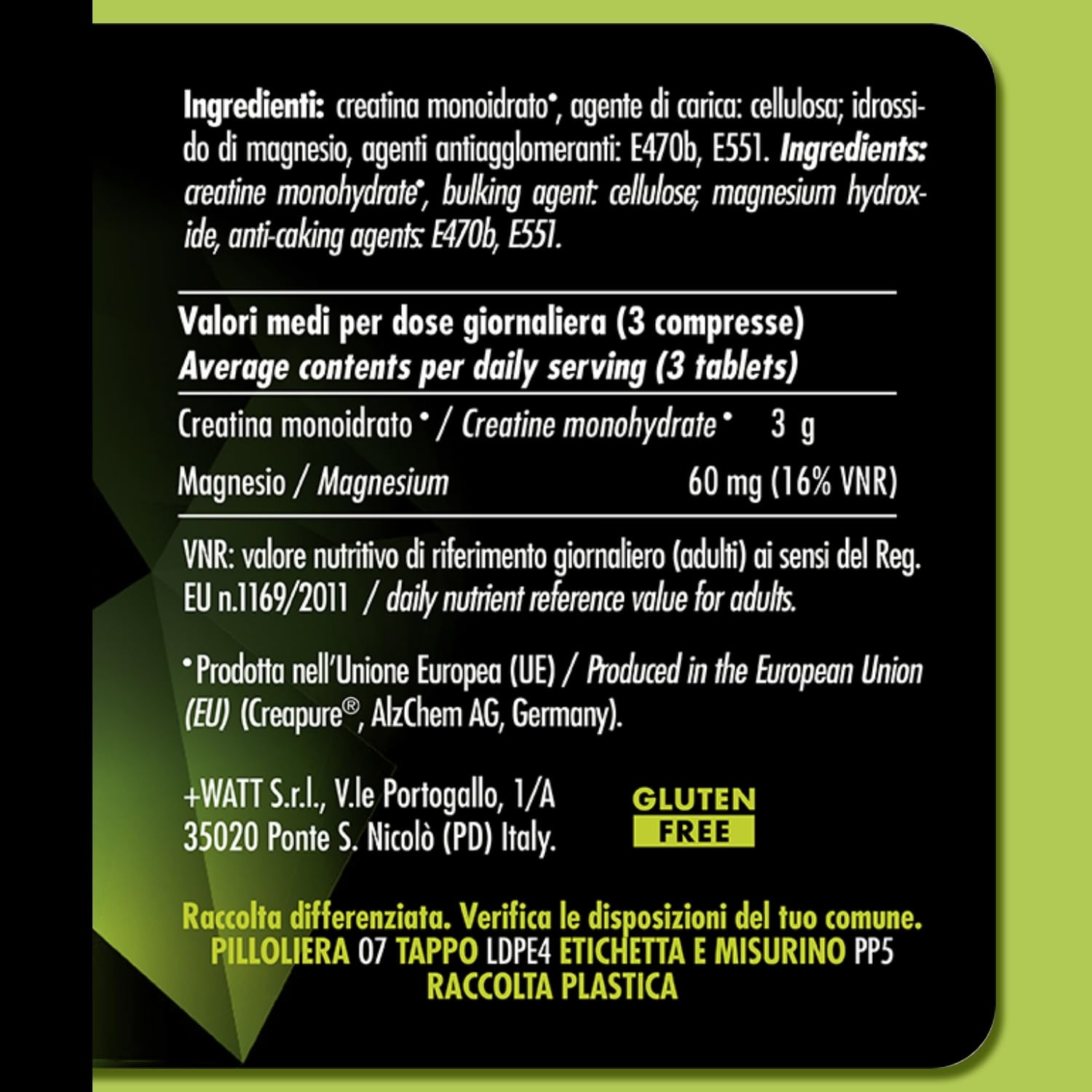 Creatina+ Compresse Extragold - Incrementa le Prestazioni Fisiche Durante lo Sforzo - Gluten Free - 100 cpr