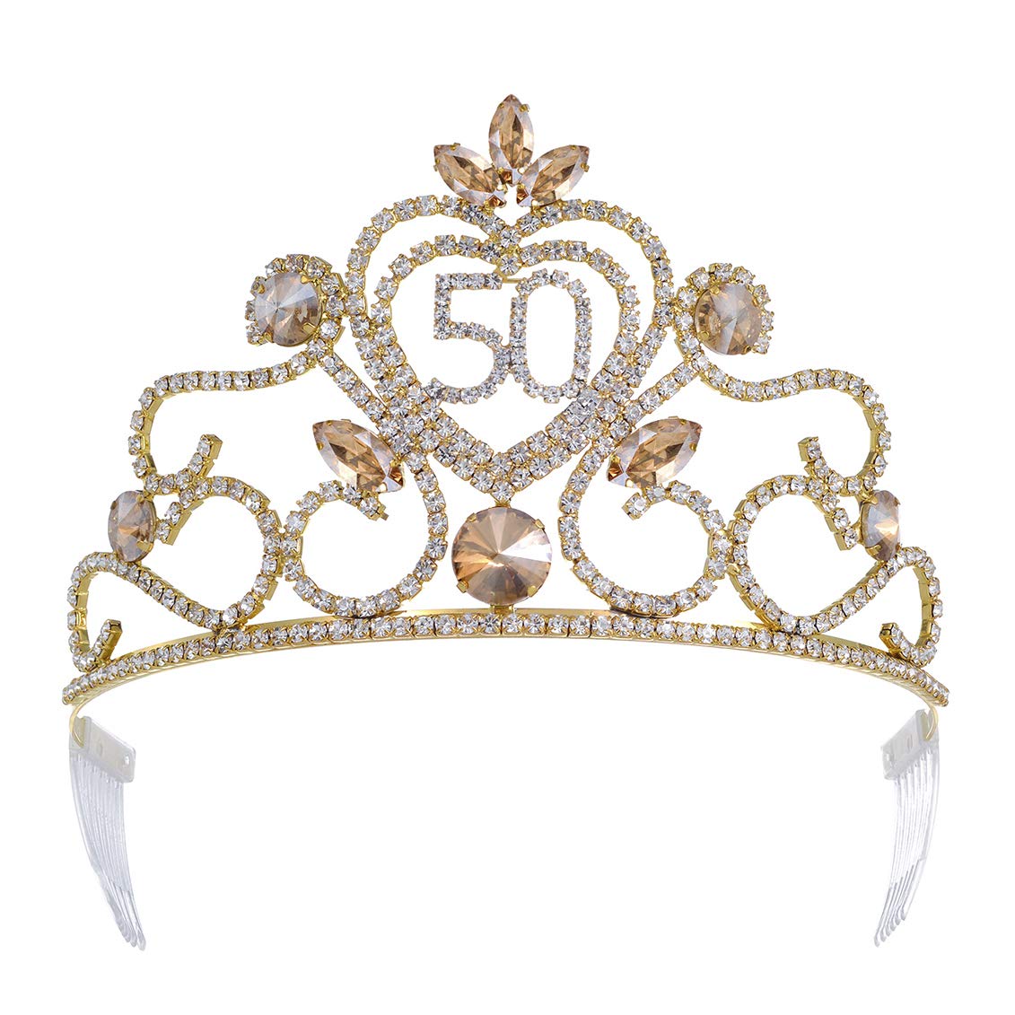 Buy JEHEHUBO 50th Birthday Crown Tiara Women 50th Birthday Queen Tiaras