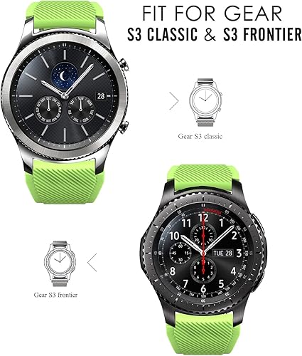 Miniatura 2 de Correa de reloj deportivo, marca MoKo, de silicona, para Samsung Gear S3, Verde