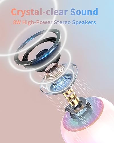 Miniatura 2 de Juego de micrófonos portátiles de karaoke para niños, mini máquina de karaoke Bluetooth con 2 micrófonos inalámbricos para fiestas en casa,