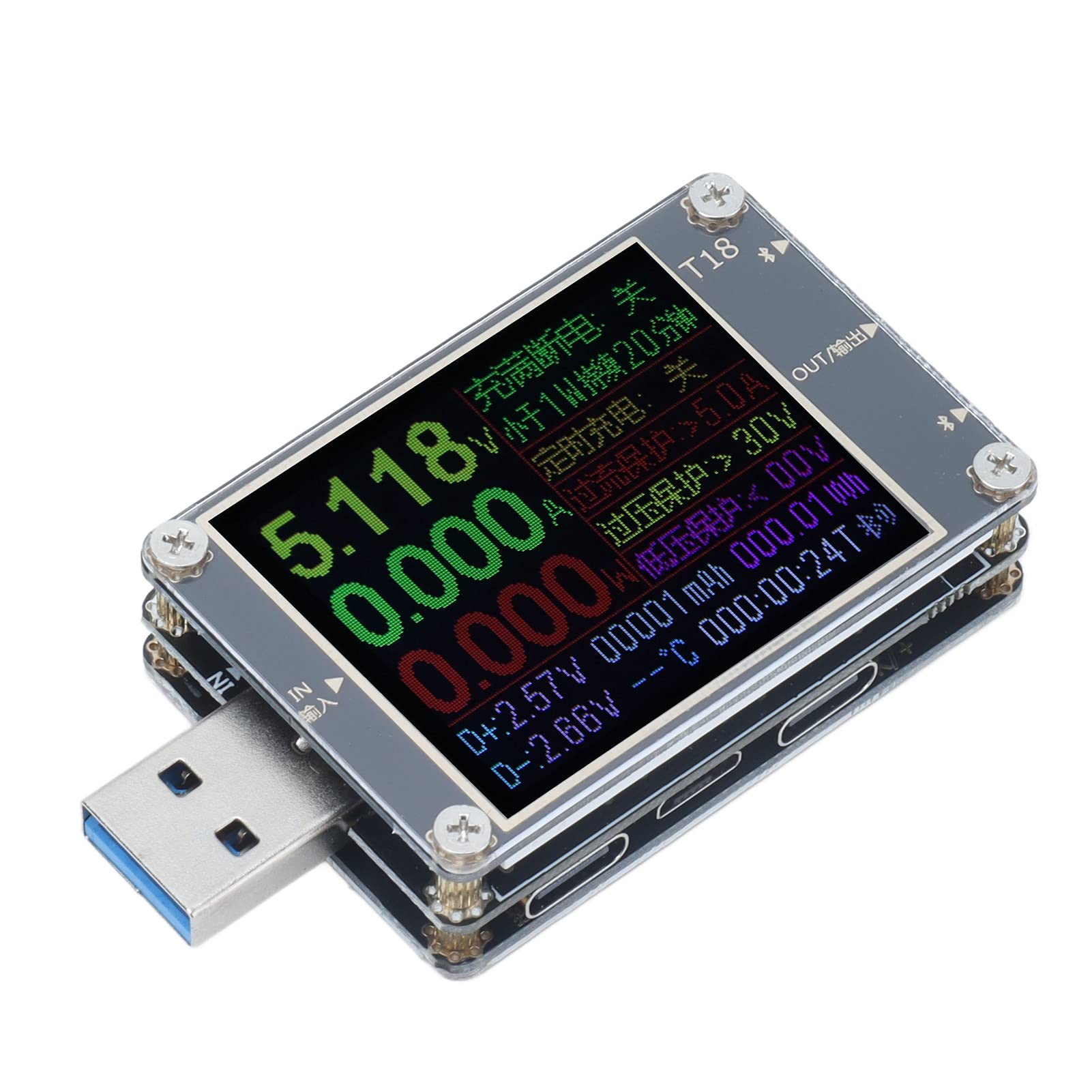 Hyuduo Medidor de Potencia USB con Control por App Bluetooth, Precisión