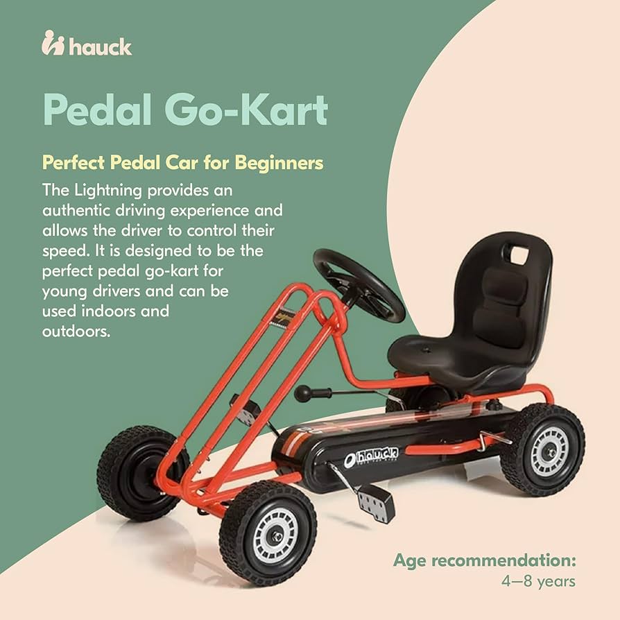 Amazon.com: Hauck Lightning Ride On Pedal Go Kart Toy with