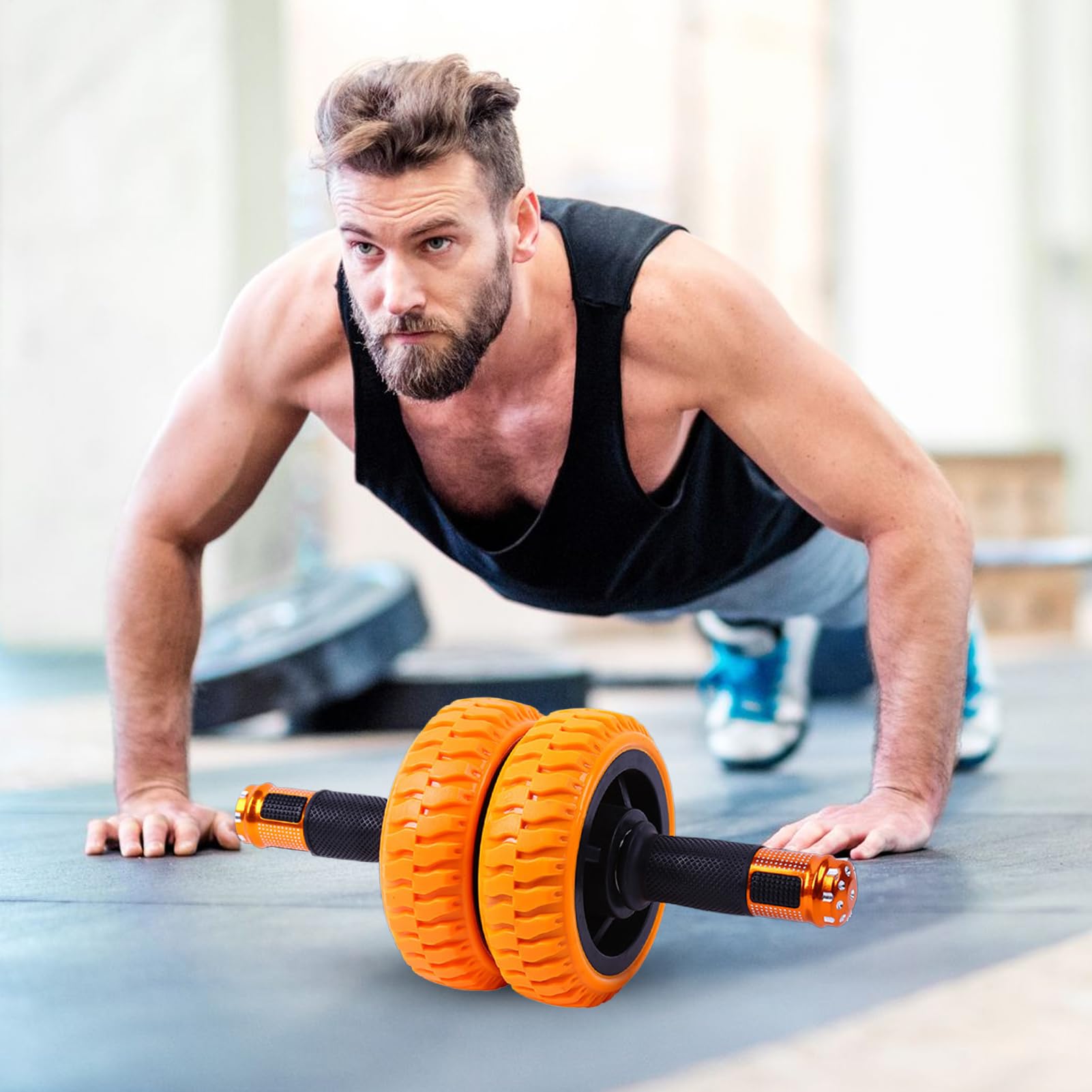 Ruota addominale per addominali, 15,2 cm, per allenamento di, casa, palestra, allenamento, casa, palestra, accessori per interni ed esterni, fitness, viaggi, ufficio, cortile | Ruota Core Workout 15 Cm Per Interno Esterno Ufficio Pavimento Viaggio Lavoro