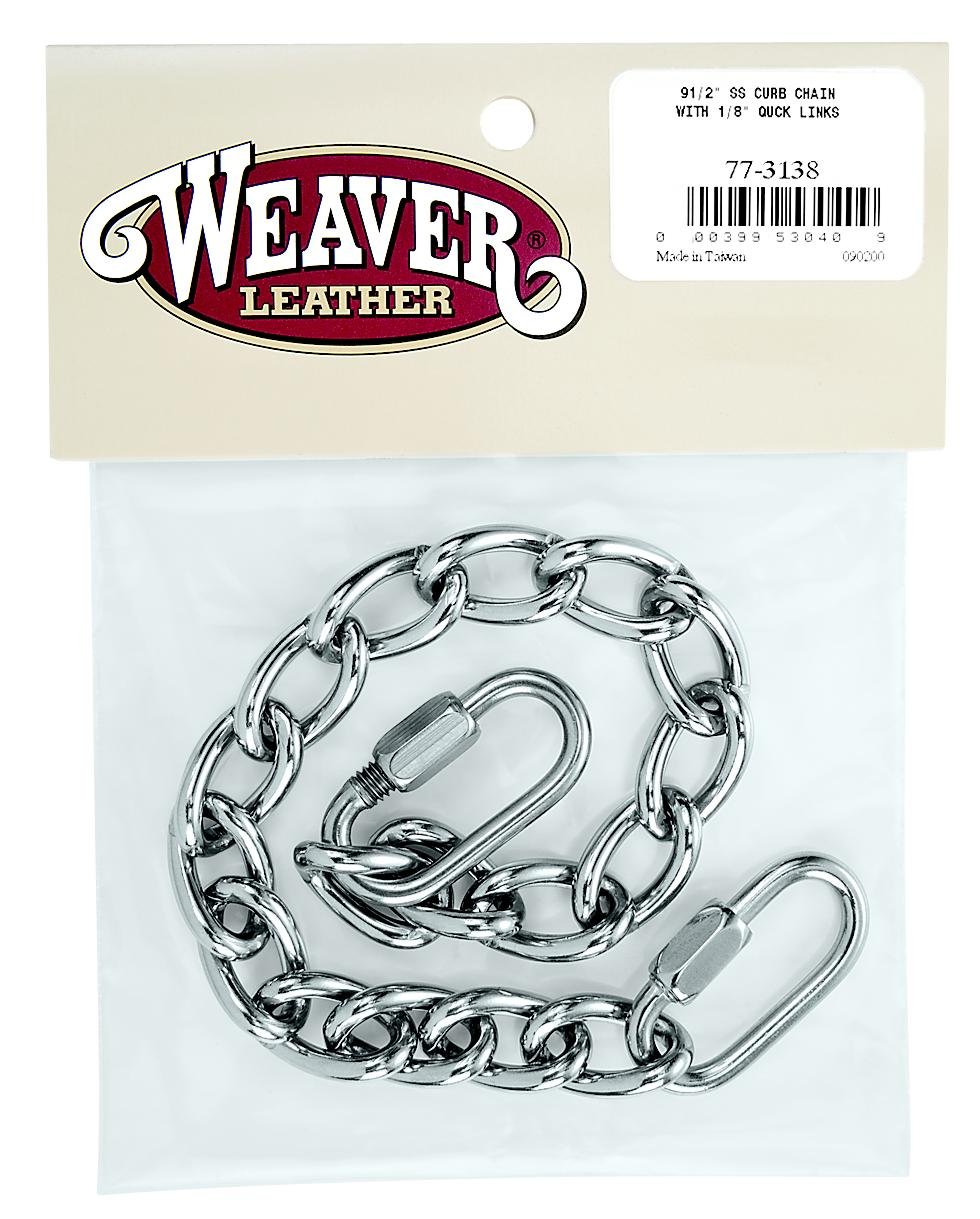 WEAVER Leather Curb Chain w/Quick Links 9 1/2