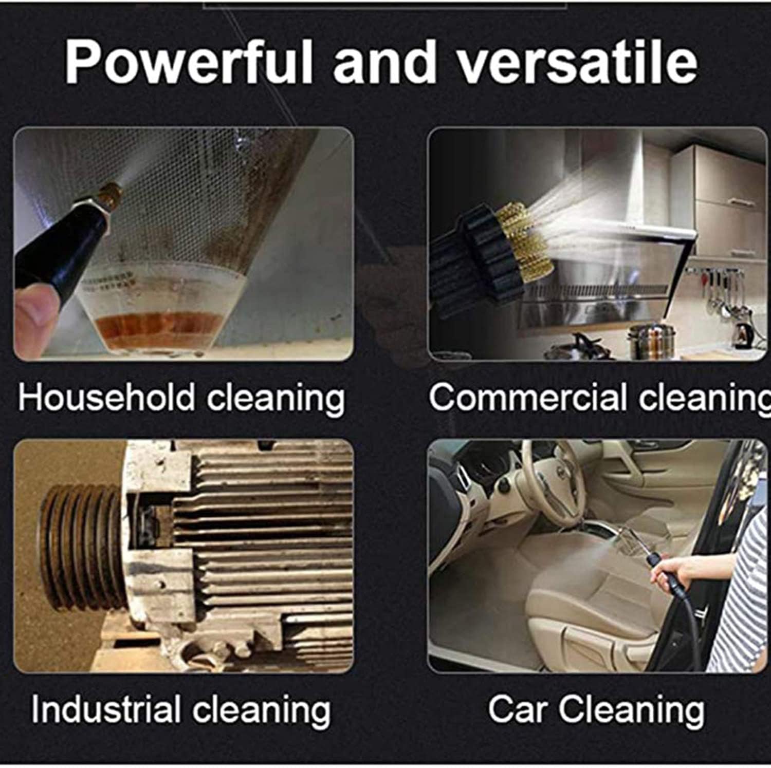 WZFANJIJ 3000W High Pressure Steam Cleaner Hand-held Portable Steam Cleaning Machine Automatic Pumping for Kitchen Bathroom Furniture Car Detailing Seat,110v