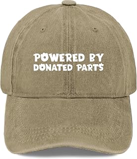 Powered by Donated Parts Hat Women Funny Baseball Hat Funny Gifts for Women