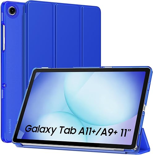 Vista 8 de MoKo Funda para Galaxy Tab A9+/A9 Plus de 11 pulgadas 2023, Funda Protectora Inteligente Delgada con Soporte y Carcasa Trasera Translúcida de PC