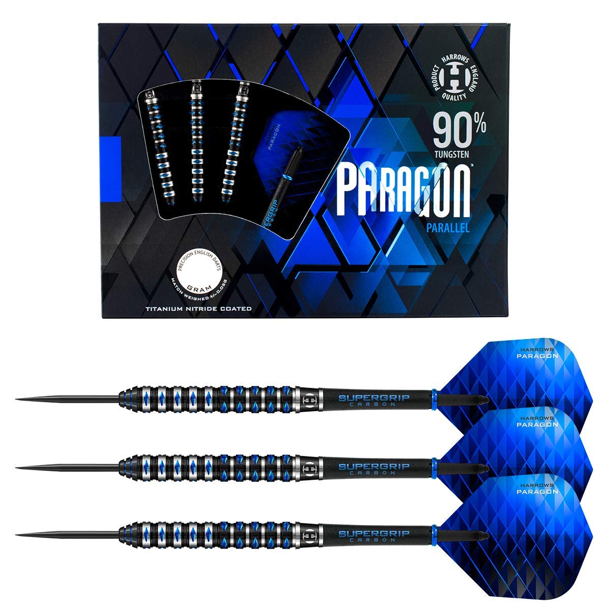 Harrows Paragon 90% Tungsten Steel Tip Darts (21), Steel Darts