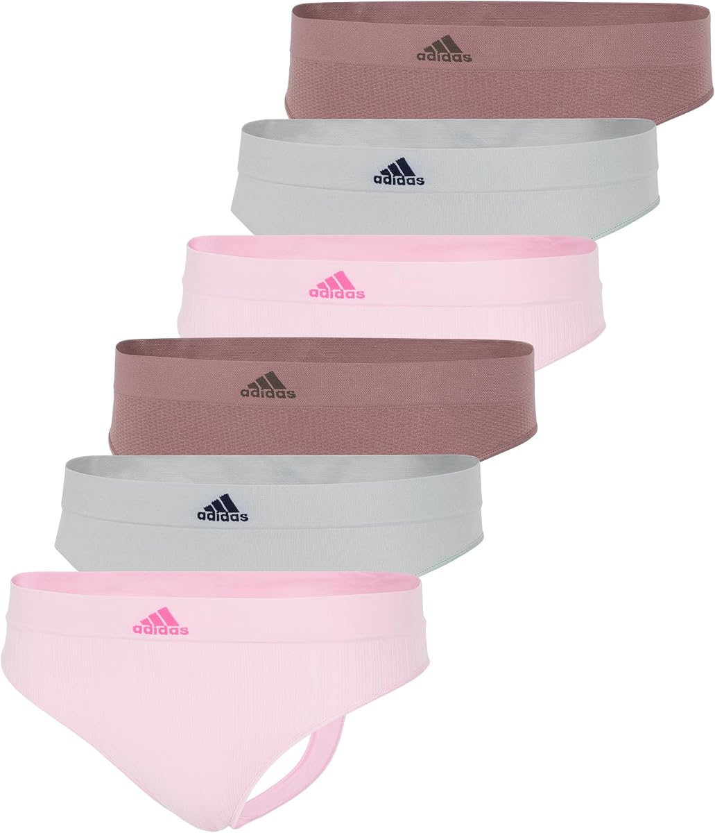 adidas - Tanga sin costuras para mujer (3 unidades)