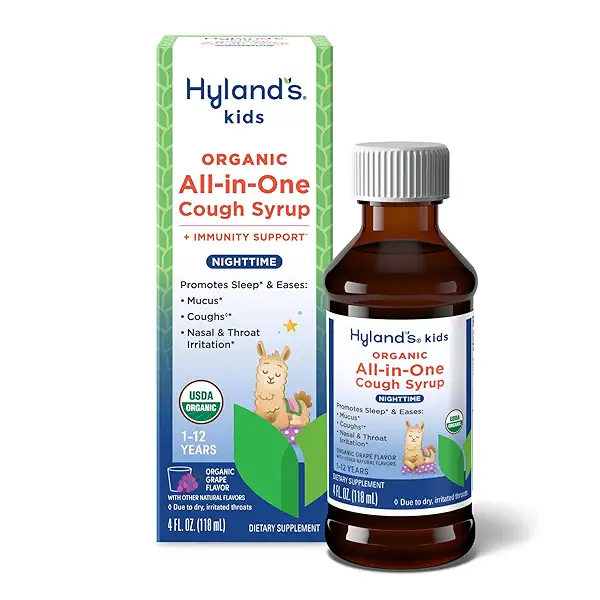 Hyland's Kids Organic All in One Cough Syrup Nighttime - Grape 1