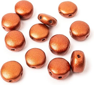 PotomacBeads DiscDuo Beads - Copper 6mm | Pack of 50