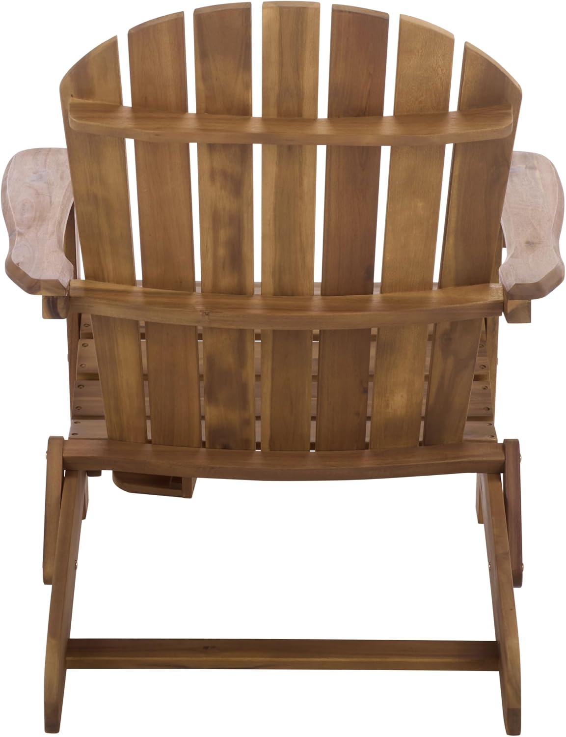 SAFAVIEH Outdoor - Eden Adirondack Chair - Teak-Brown Solid Wood - Weather Resistant - Ideal for Patio, Deck, Porch, Backyard, 17.5" Seat Height (PAT6000A)