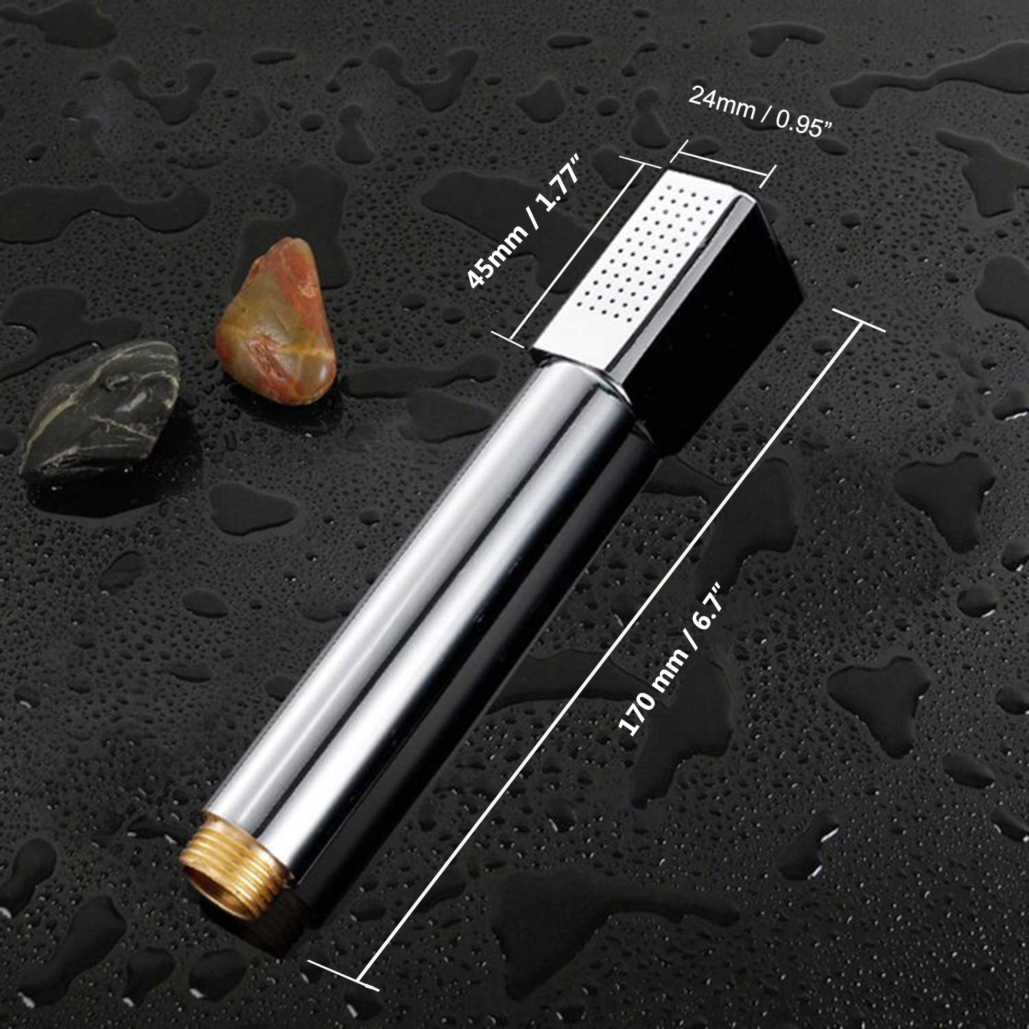 Telefoni Doccia Doccetta Soffione Manopola Doccia Mini Universale Soffione Doccia Portatile Ottone Cromato (Mini soffione per doccia) (Piazza)