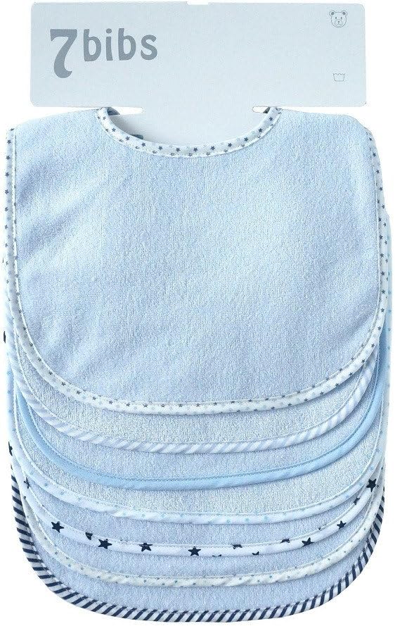 Baby's Double Layer of Cotton Soft Absorbent Drooling Bibs (7 Pieces)