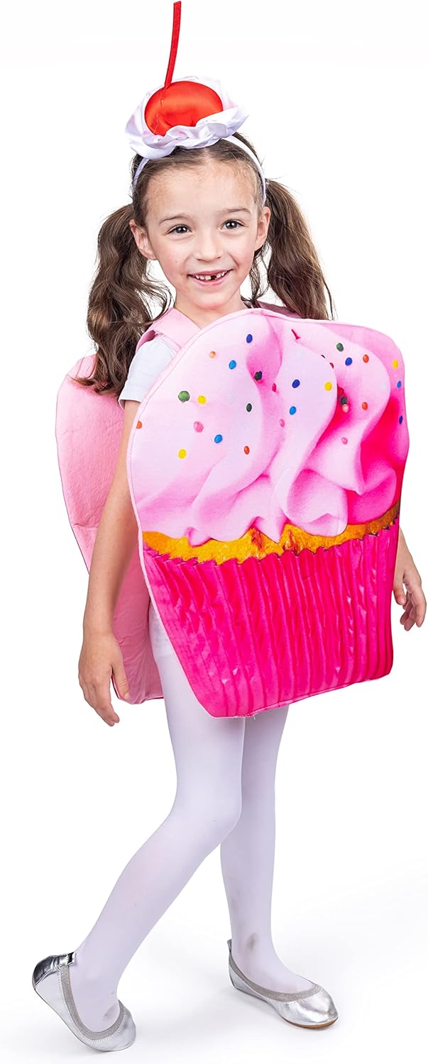 Dress Up America カップケーキコスチューム 子供用 シュガースイートピンクカップケーキコスチューム