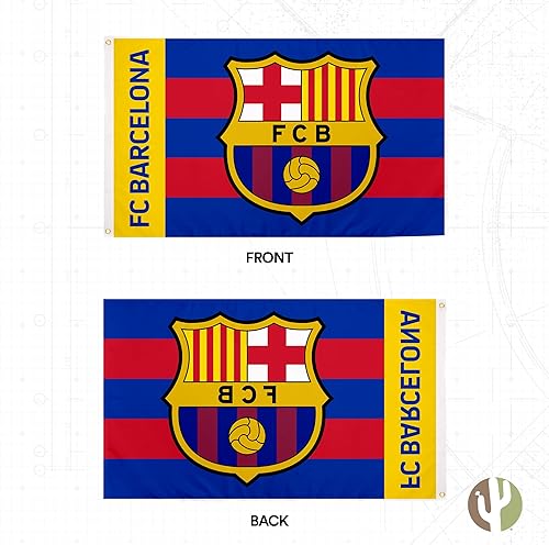 Miniatura 2 de Desert Cactus FC Barcelona Barça Barça Bandera Fútbol Fútbol Fútbol Premier League 100% Poliéster Interior Exterior 3 x 5 pies Baner (Bandera I)
