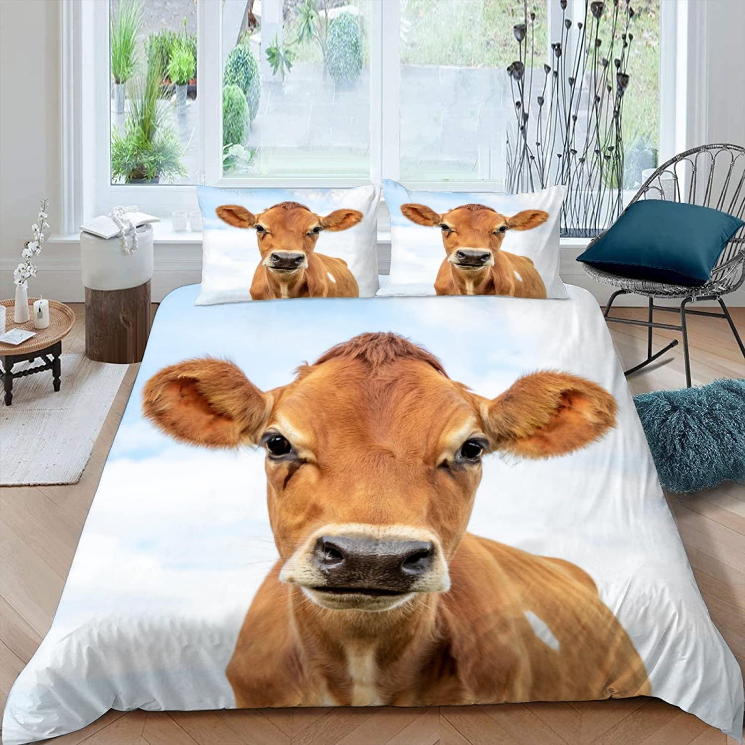 Housse de couette 220x240 cm animaux pour des nuits d'hiver douillettes en famille