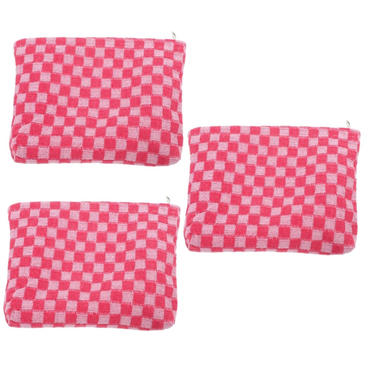 PACKOVE 3pezzi Borsa Da Viaggio Per Trucco Maglia Pochette Cosmetici Portatile Con Chiusura Zip Design Elegante Per Donne e Ragazze Perfetta Per Uscite e Conservazione Di Cosmetici