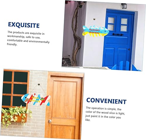 Miniatura 8 de OHPHCALL 4 piezas de hueso de pescado colgante de madera de pescado de madera DIY chips de madera colgantes huesos de pescado colgantes en blanco