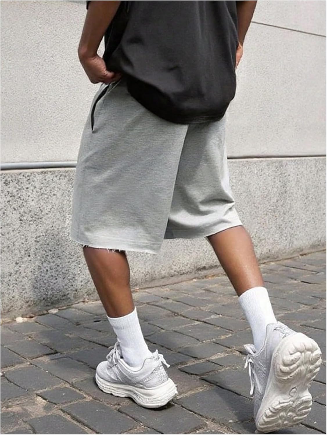 SHENHE Men's Baggy Shorts Knee Length Athletic Workout Casual Lounge Sweat Shorts Streetwear - Image 3