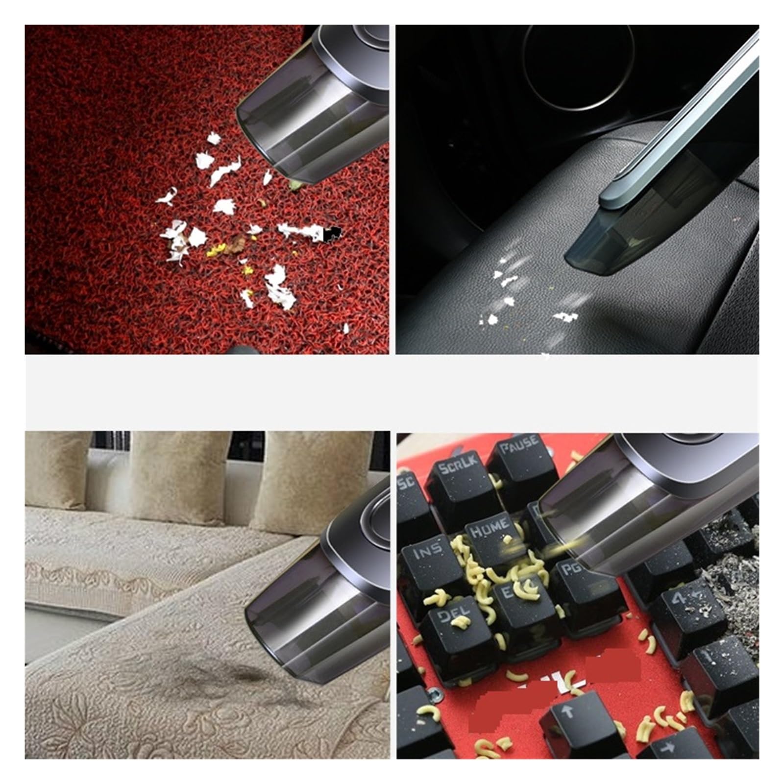 Aspirapolvere Portatile For Auto Con Cavo/senza Fili USB Opzionale For Forte Aspirazione Pulizia Facile Veloce Vari Scenari(Wired)