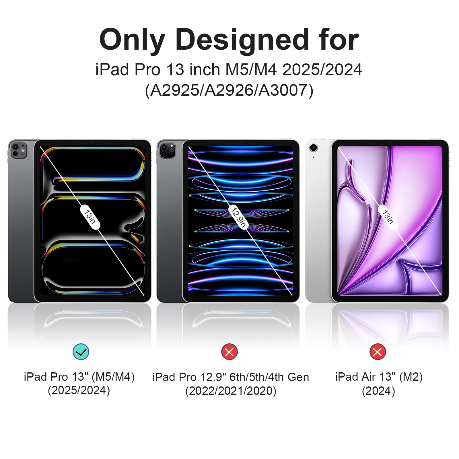 Amazon.com: Dwopar for iPad Pro 13 inch Case M5/M4 2025/2024