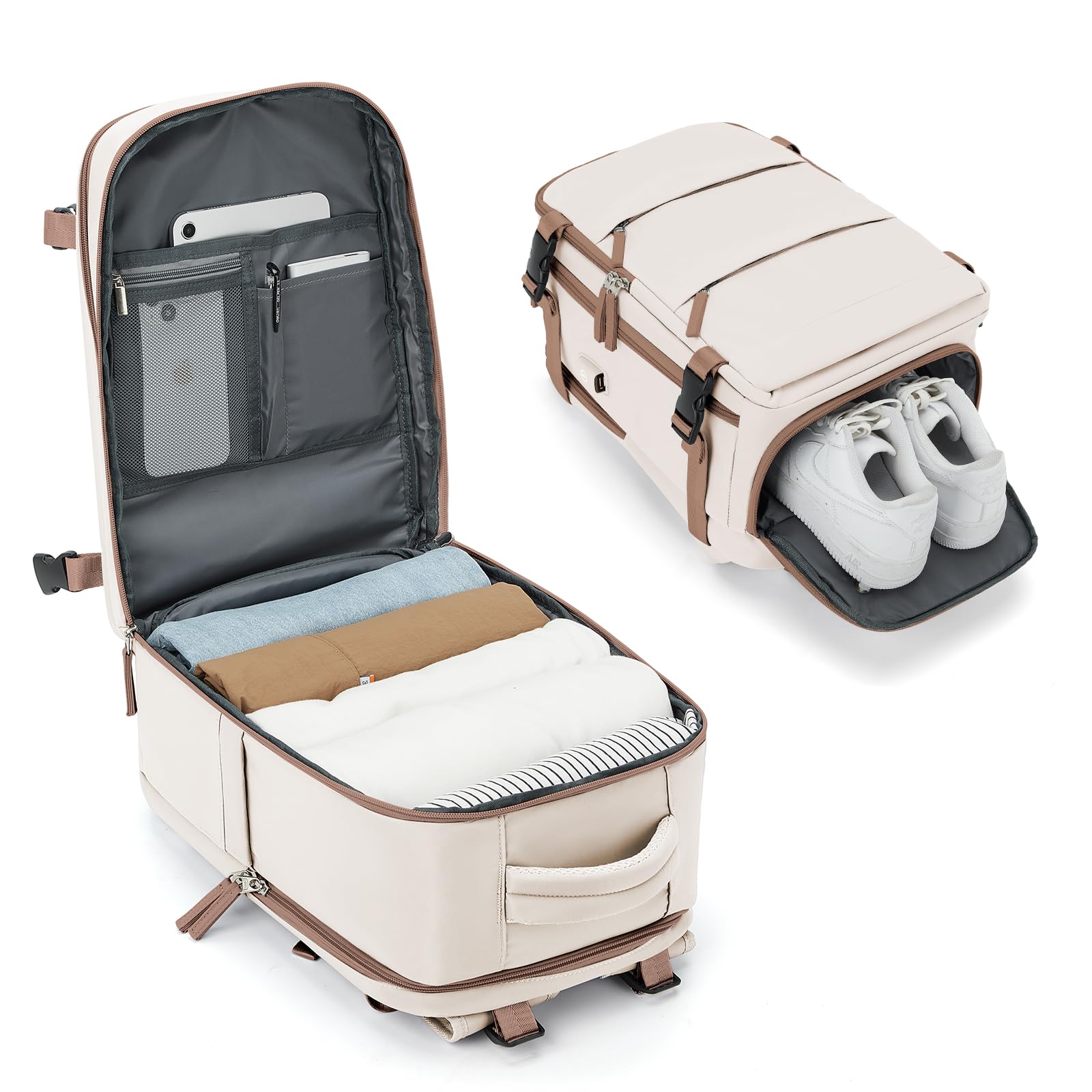 BJLFS Borse da Cabina per Ryanair 40x20x25 Bagaglio a Mano Zaino Borsa Zaino da Viaggio, Zaino da trekking,Zaino Easyjet 45x36x20,Zaino Casual per laptop da 14 pollici per scuola