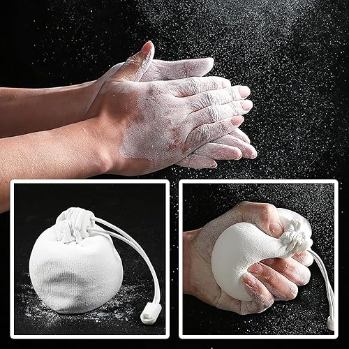 Miniatura 5 de Bolsa de tiza para escalar, con bola de tiza, bolsa de tiza negra ajustable para equipos de escalada en roca