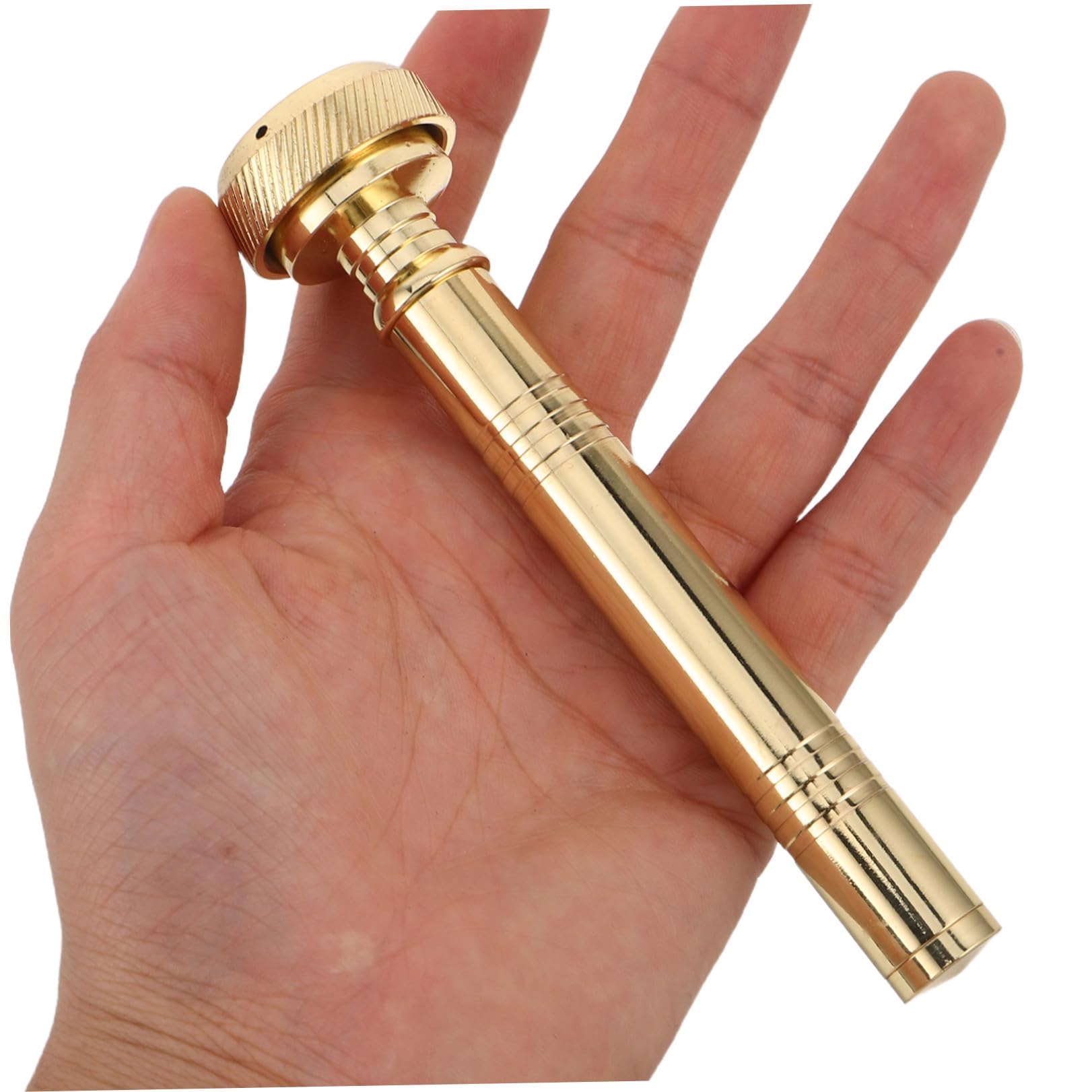 Distributore di Acqua Santa in Rame Dorato, Aspersorio Portatile per Uso Liturgico e Battesimo, Contenitore Robusto per Acqua Benedetta da Viaggio e Funzioni Religiose