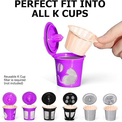 Miniatura 10 de 300 filtros de café Fanativita K Cup desechables para Keurig taza individual, compatibles con todas las tazas K reutilizables (blanco)