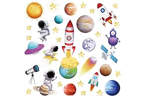 100Pcs Space VBS Decorations Outer Space Solar System Rocket Planet Star Bulletin...