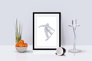 Snowboarding presents - Snowboarding word art print (A4 framed)