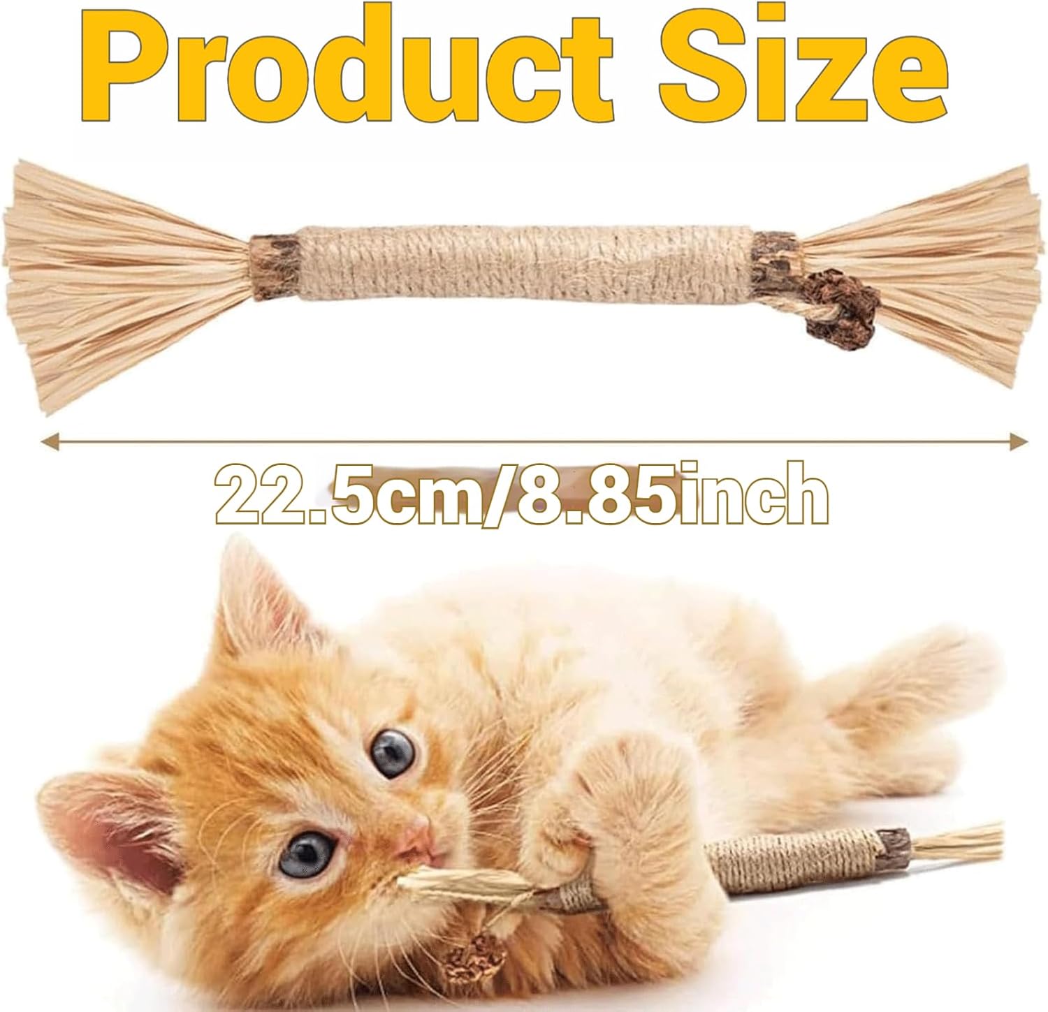 2026 New Silvervine Sticks for Cats, Natural Silvervine Dental Sticks, Natural Matatabi Catnip Chew Toy for Indoor Cats& Kittens, Promote Dental Health (12Pcs)