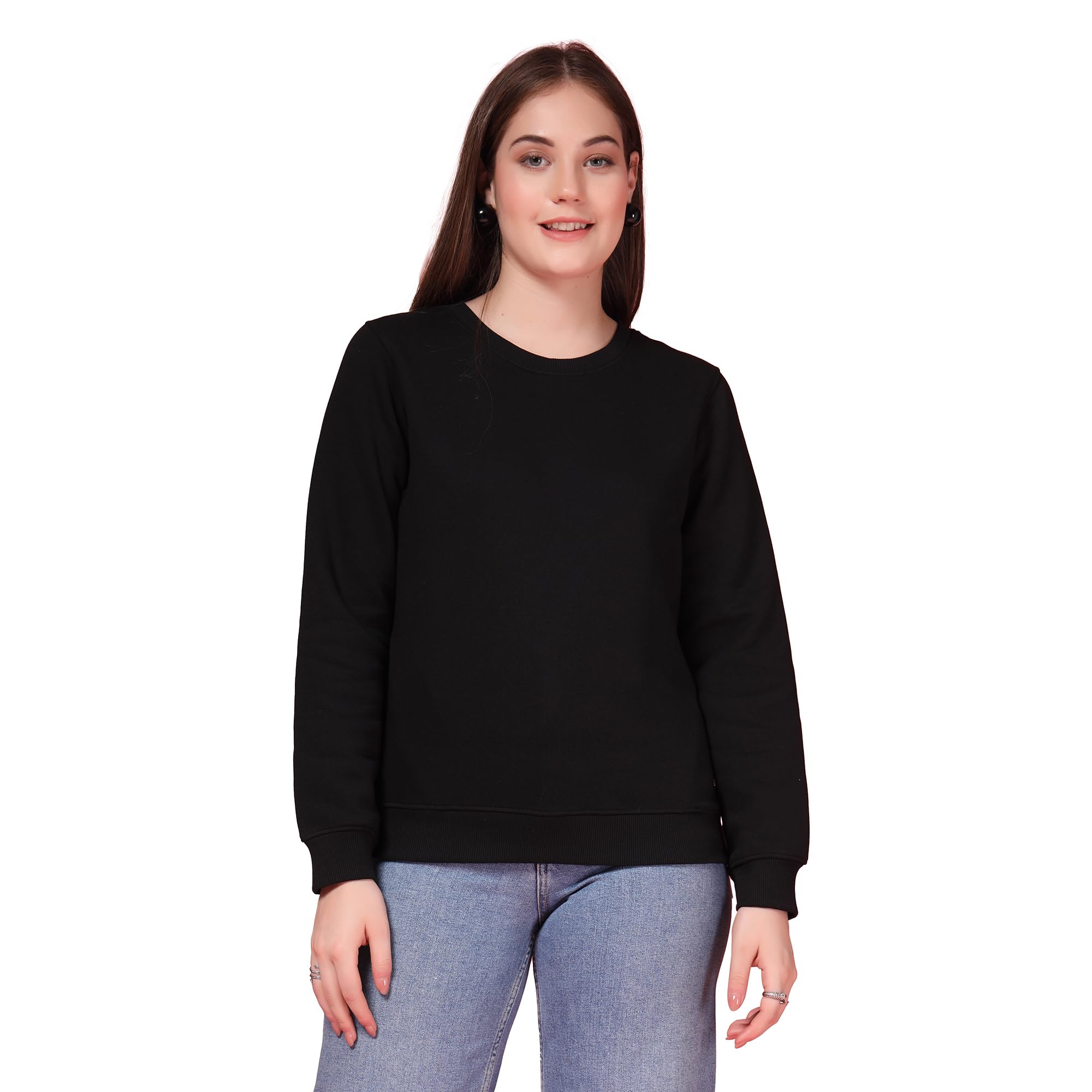 Winterwear Womens Beige Round Neck Regular Sweat Shirt-picture-58