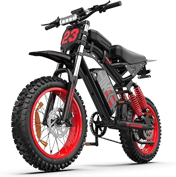 HiKeep Electric Dirt Bike for Adults - Peak 1500W/3000W Electric Bikes, 48V/52V 15.6Ah/25Ah/40Ah Ebike, 70-120 MilePAS Mode, All-Terrain Fat Tire Electric Motorcycle, Safety Tested to UL 2849
