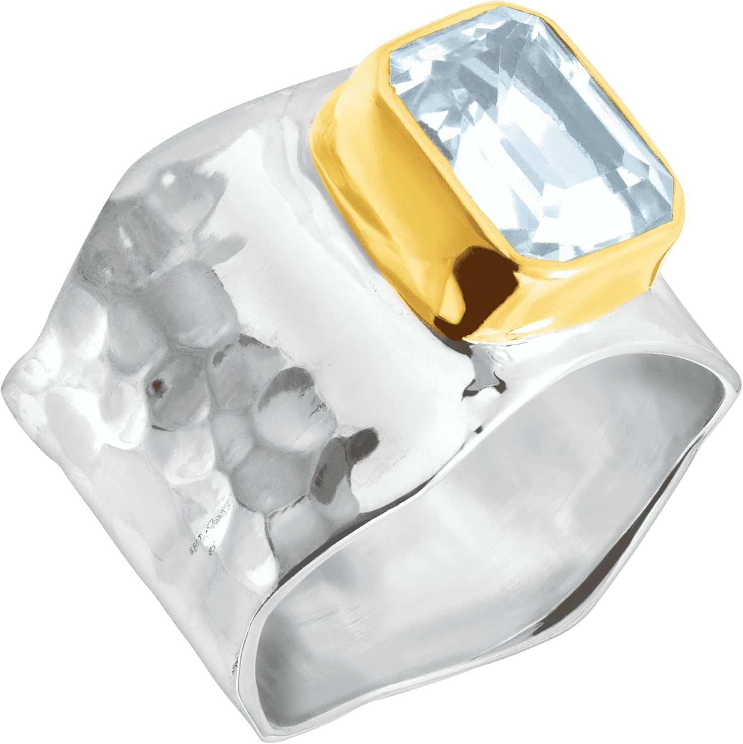 Miniatura 2 de Silpada Anillo de piedras preciosas "Lakeside" en plata de ley y placa de oro, Plata de ley, oro, piedra preciosa, plata, Topacio