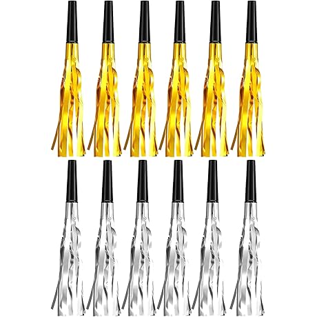 12 Pieces Party Noise Makers: Celebrate Grad with Glitter and Sound!