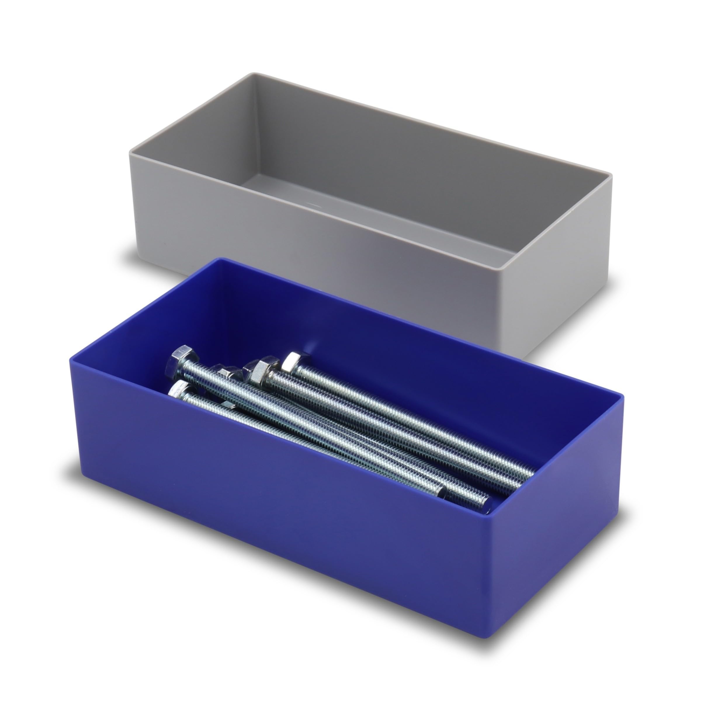 Kunststoff-Einsatzkasten Sortierbox grau 216x108x63 mm 25 Stück